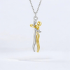 Osito con rosa eterna y collar abrazo - Moroveta