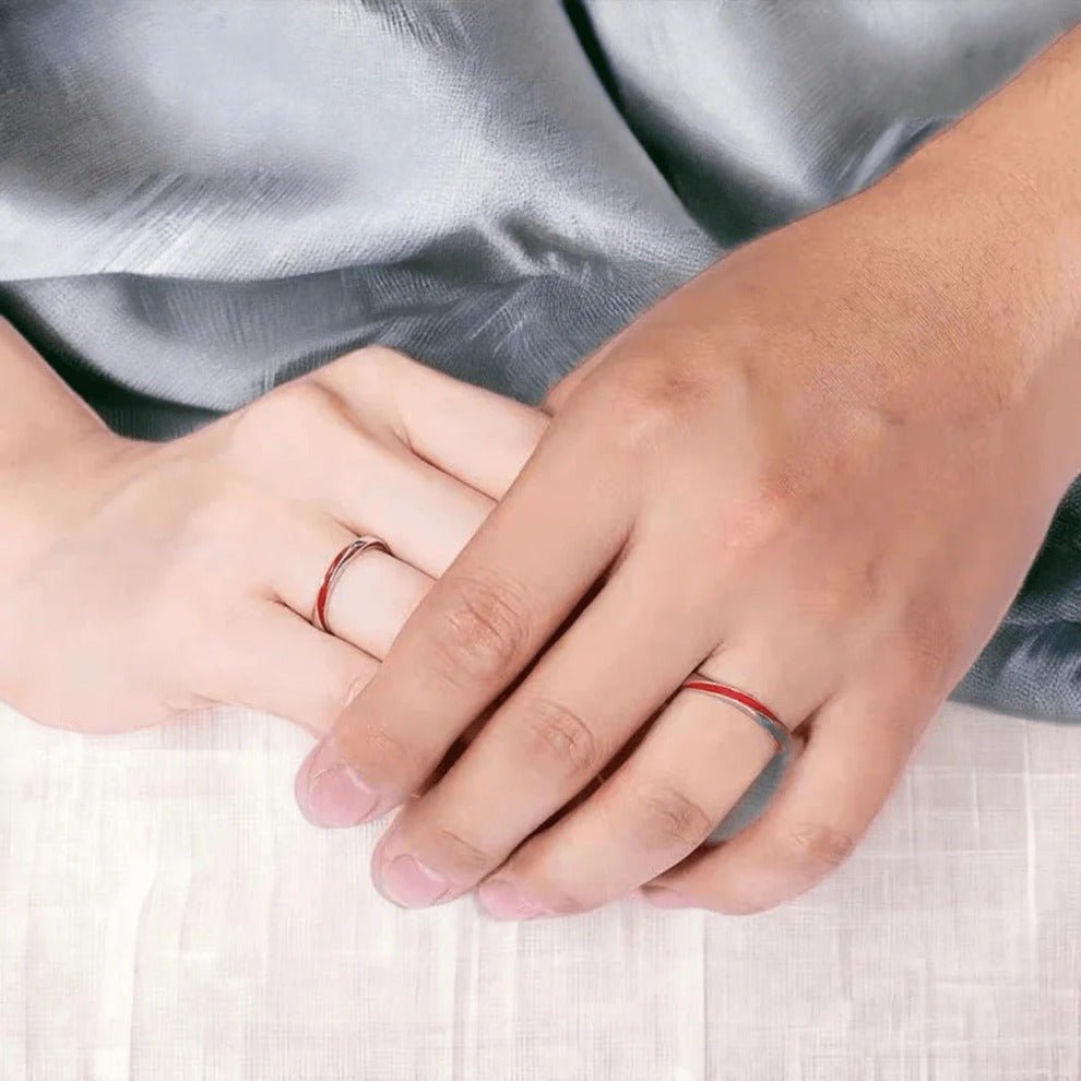 Par de anillos del hilo rojo del destino - Moroveta