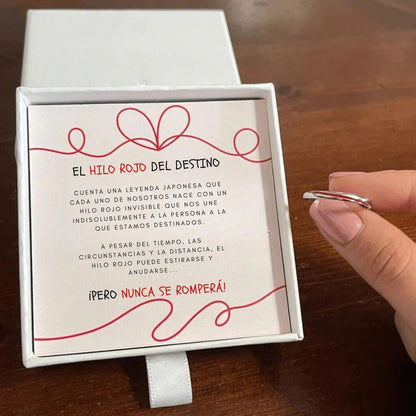 Par de anillos del hilo rojo del destino - Moroveta
