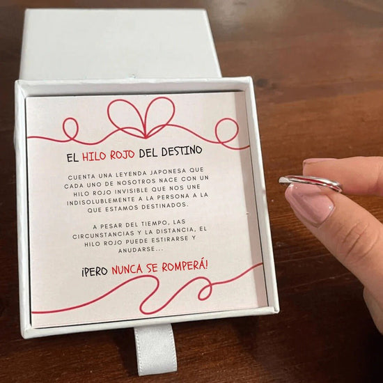 Par de anillos del hilo rojo del destino - Moroveta