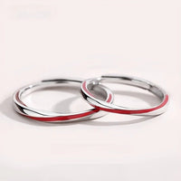 Par de anillos del hilo rojo del destino - Moroveta