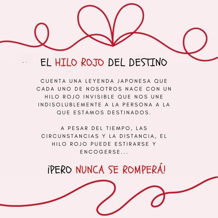 Par de anillos del hilo rojo del destino - Moroveta
