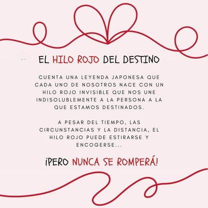 Par de anillos del hilo rojo del destino - Moroveta