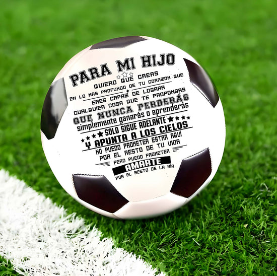 Para mi hijo - Balón de fútbol muy único con un mensaje especial - Moroveta