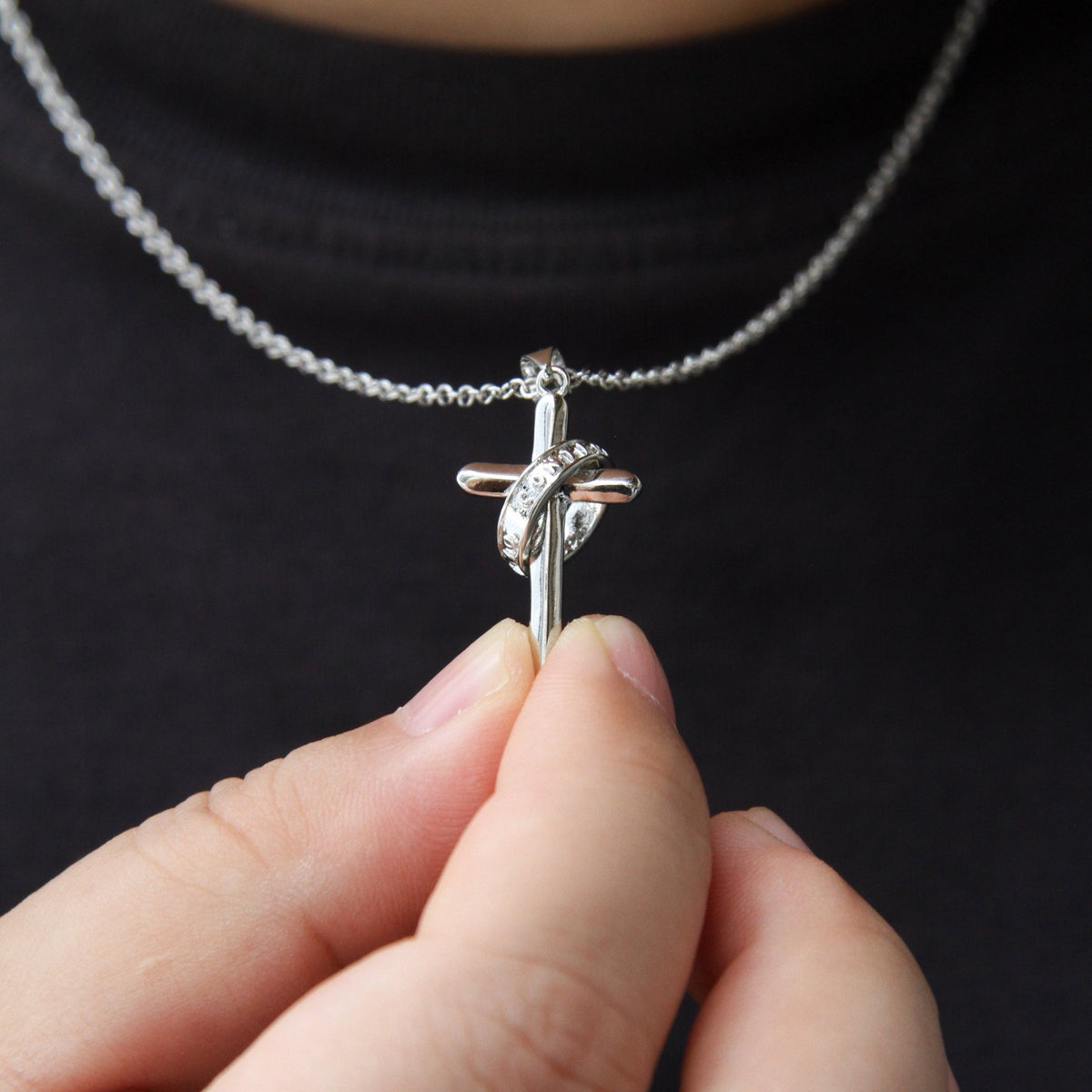 Para Mi Hijo – Collar Cruz Antiansiedad - Moroveta