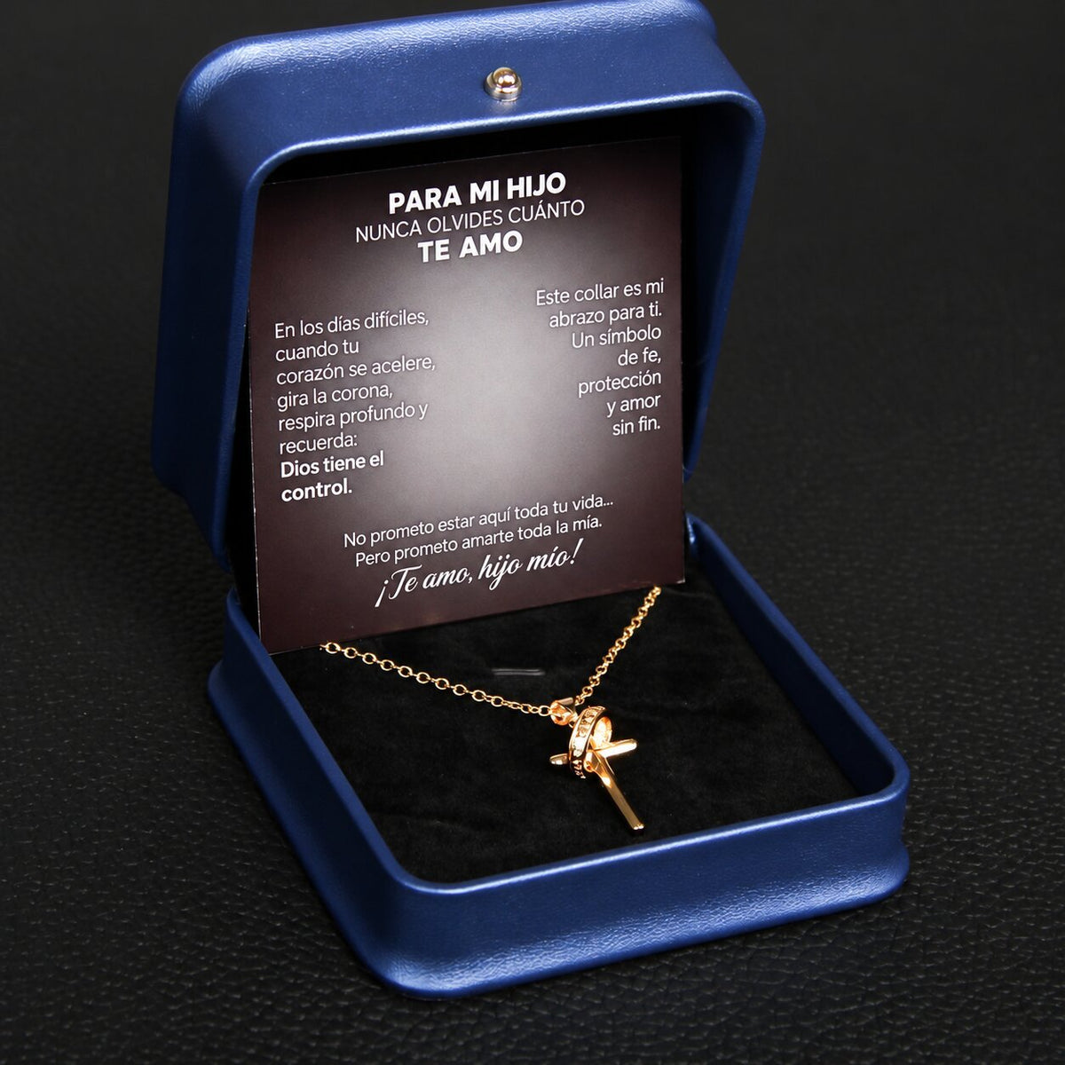 Para Mi Hijo – Collar Cruz Antiansiedad - Moroveta
