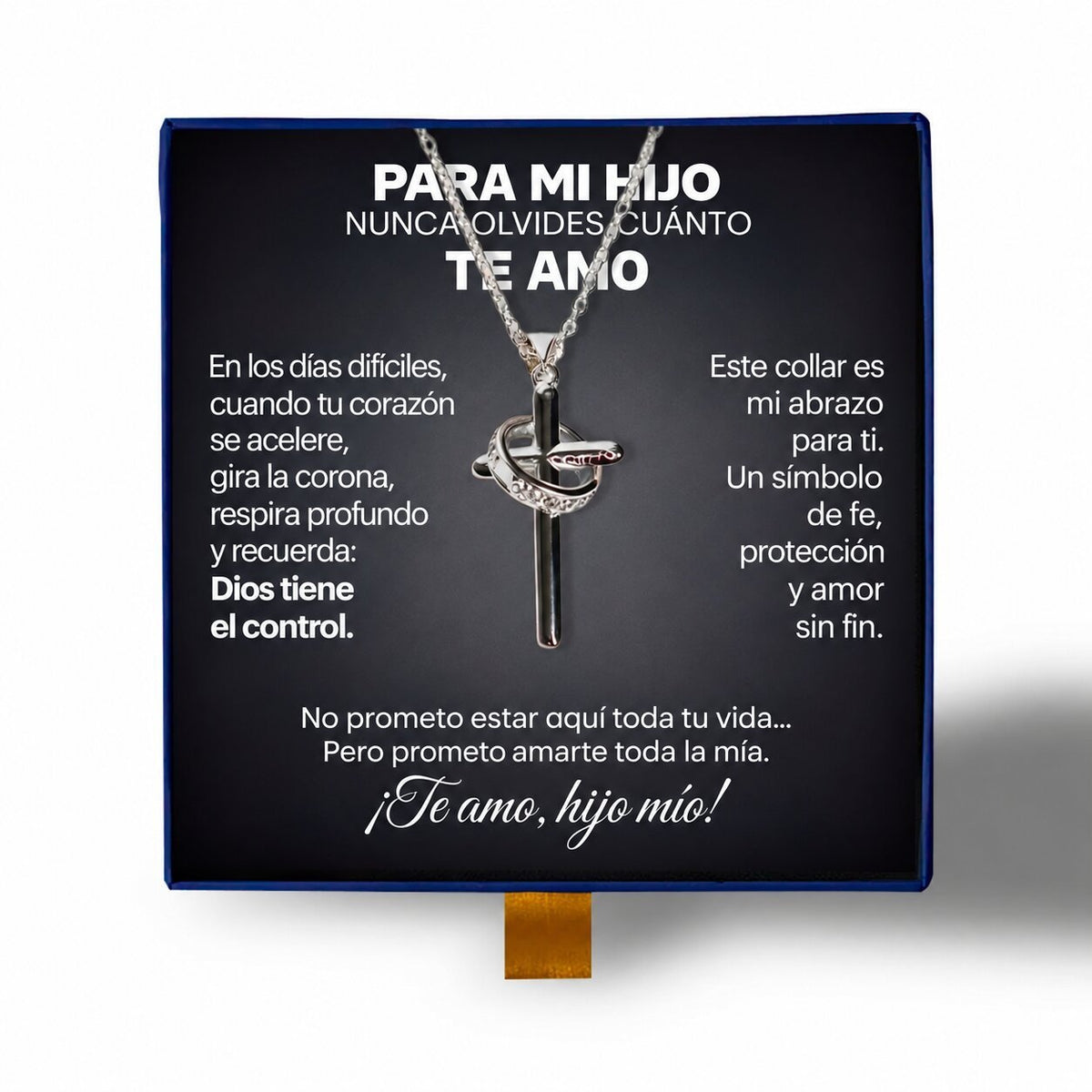 Para Mi Hijo – Collar Cruz Antiansiedad - Moroveta