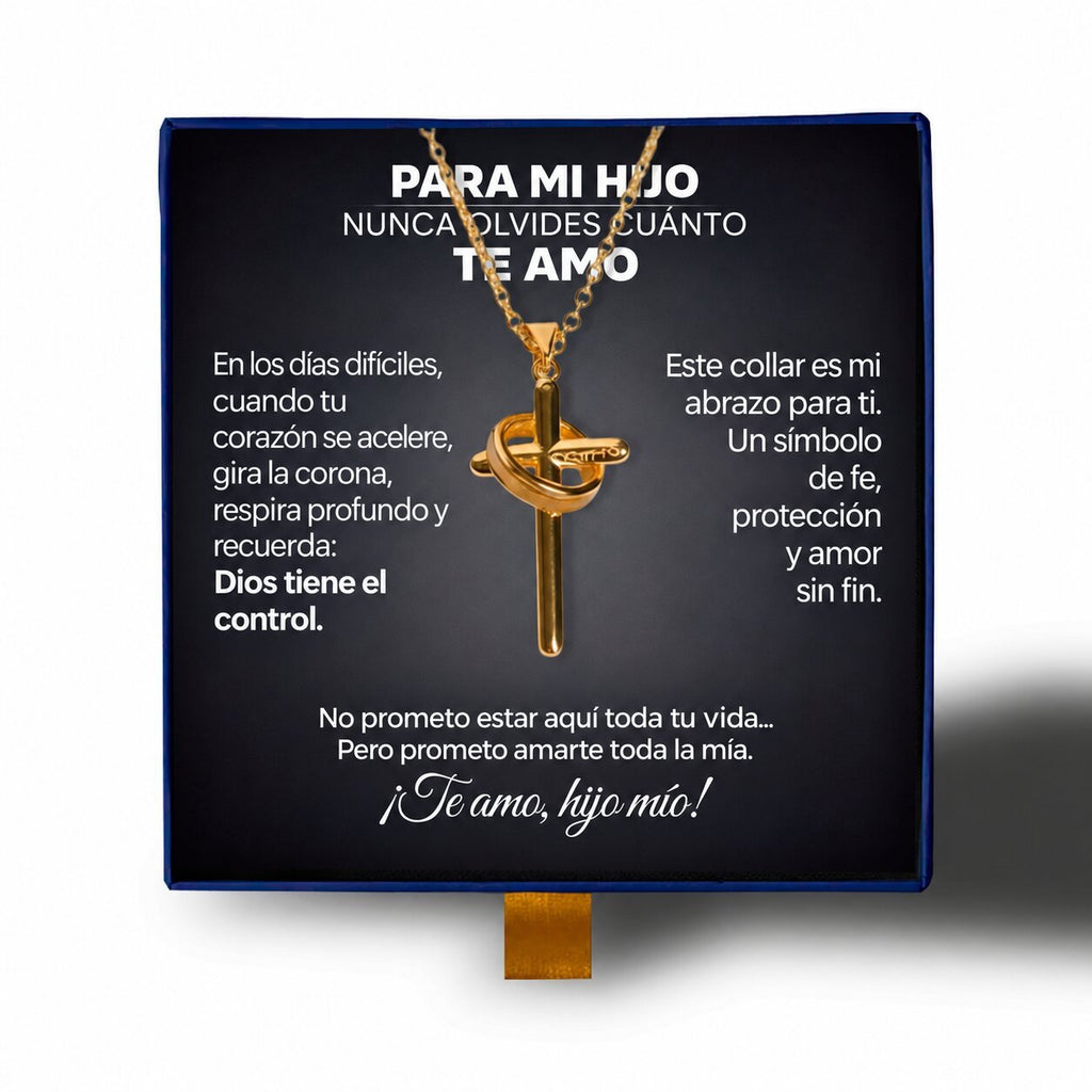 Para Mi Hijo – Collar Cruz Antiansiedad - Moroveta