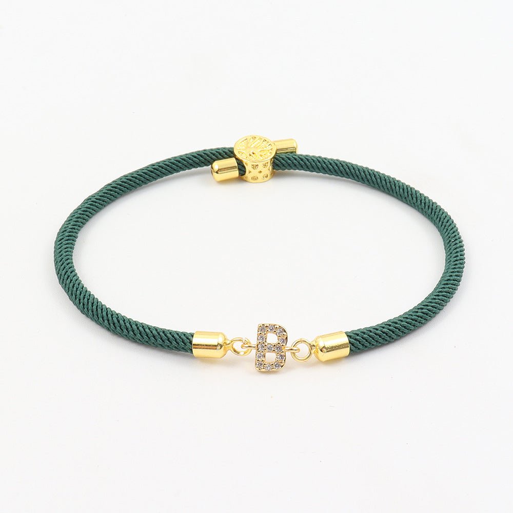Pulsera ajustable con inicial (2X1) - Moroveta