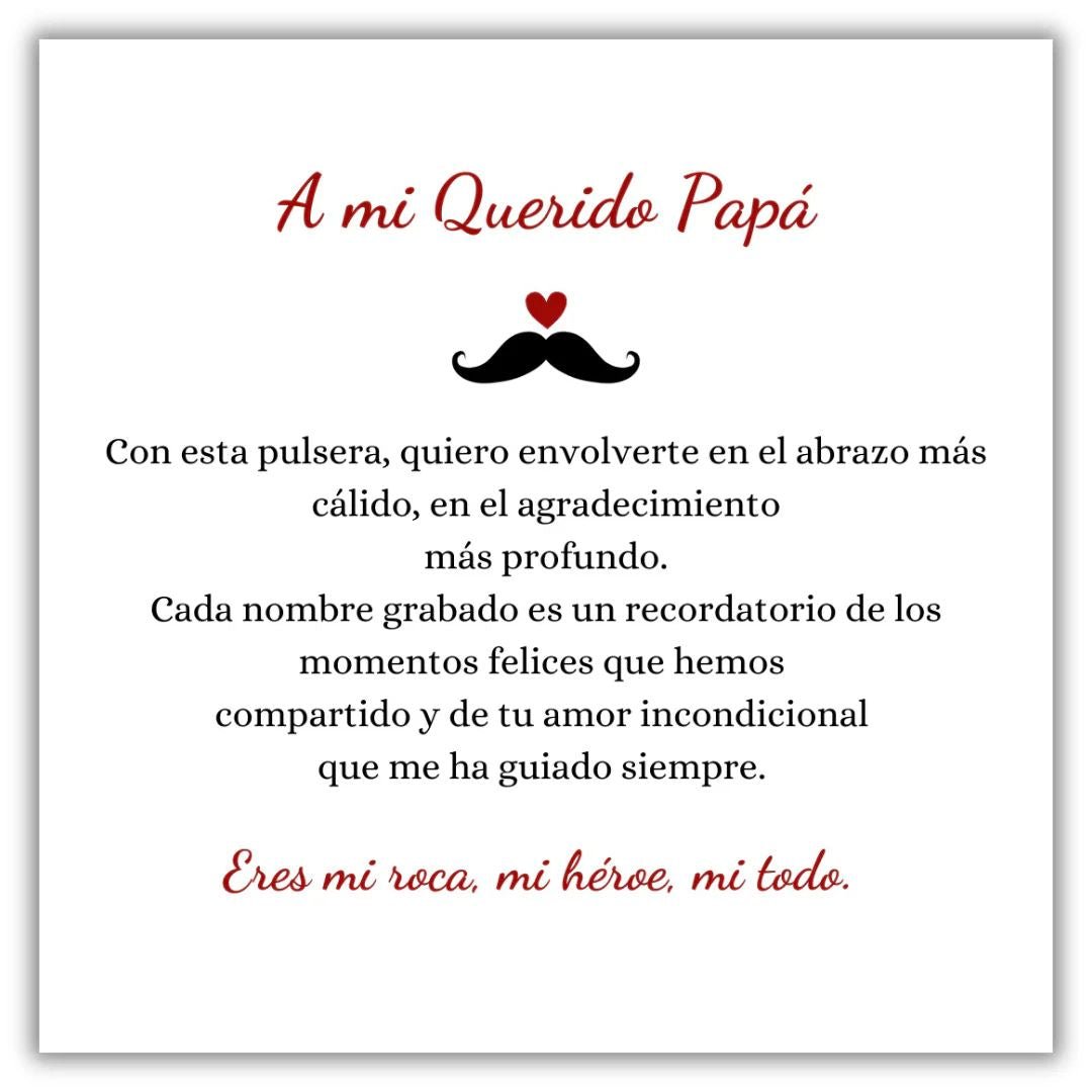 Pulsera amor paterno - A mi Padre - Moroveta