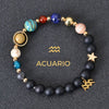 Pulsera con 12 planetas y signo del zodíaco - Moroveta