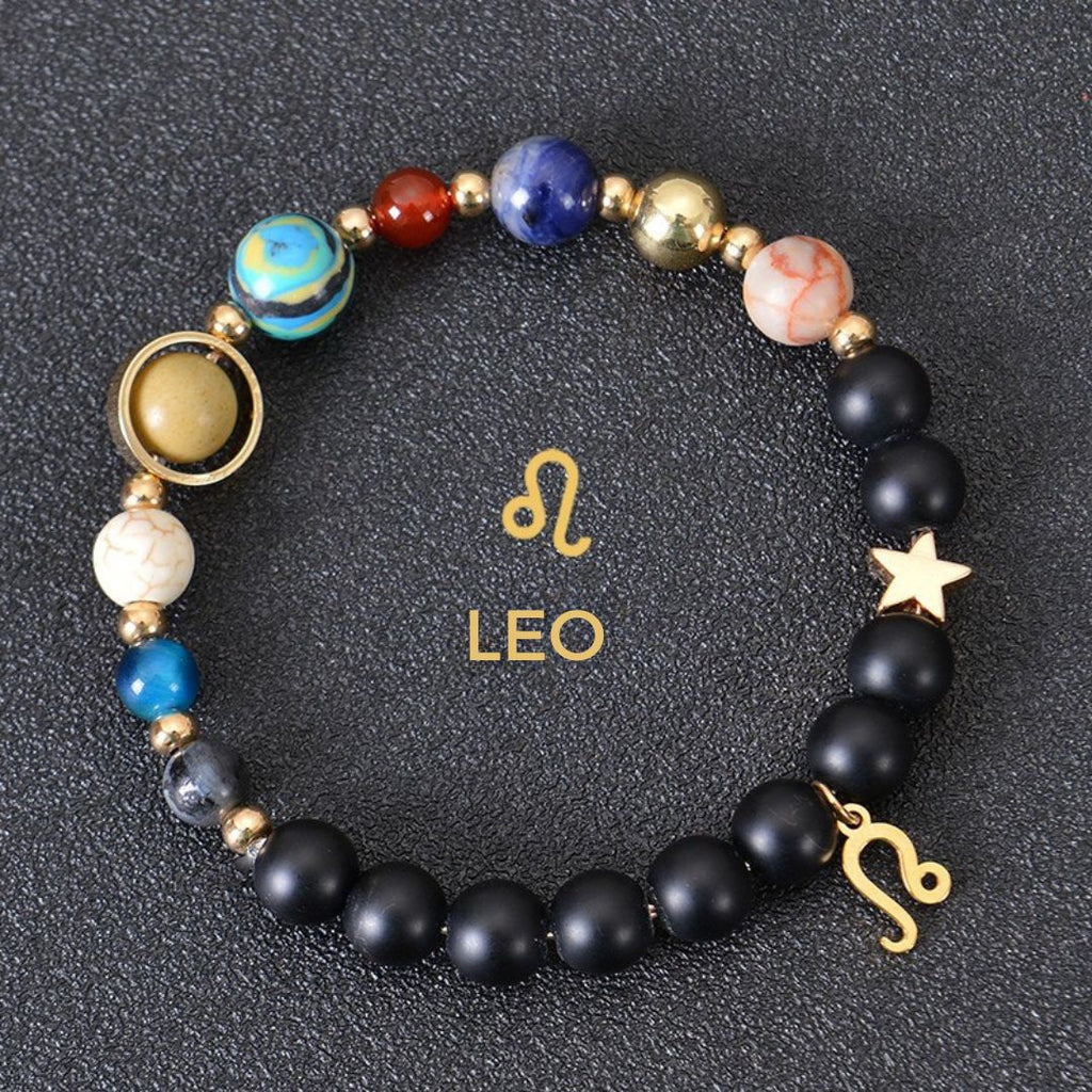 Pulsera con 12 planetas y signo del zodíaco - Moroveta