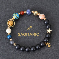 Pulsera con 12 planetas y signo del zodíaco - Moroveta