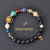 Pulsera con 12 planetas y signo del zodíaco - Moroveta