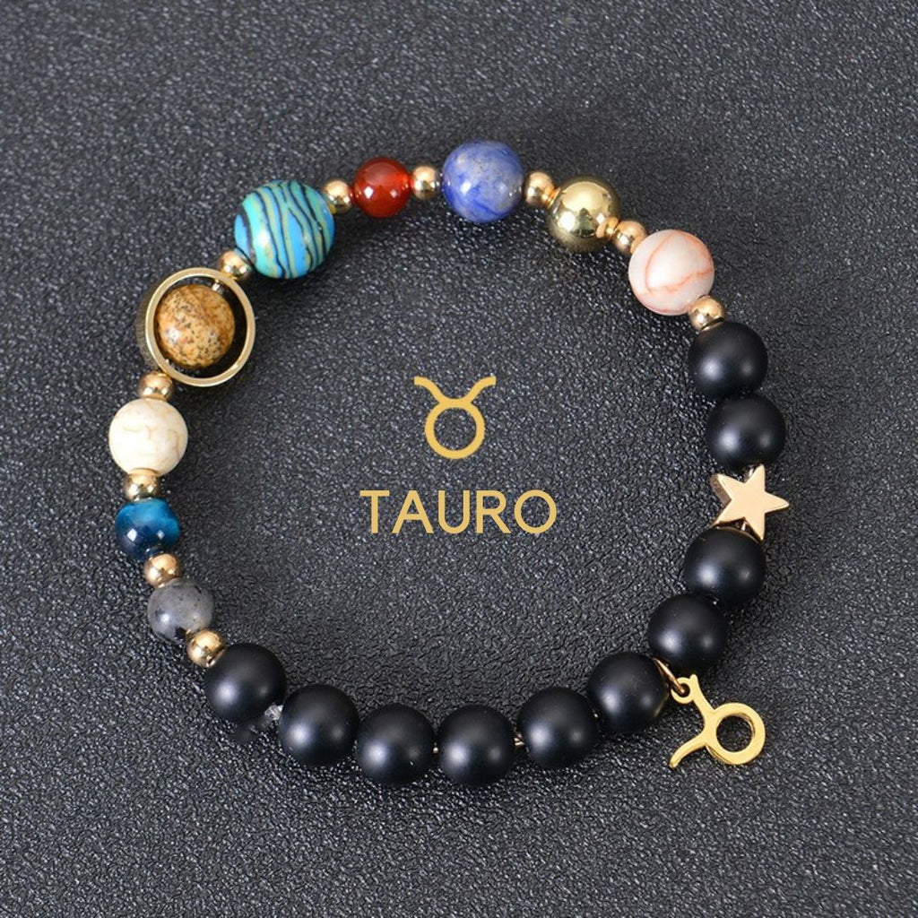 Pulsera con 12 planetas y signo del zodíaco - Moroveta