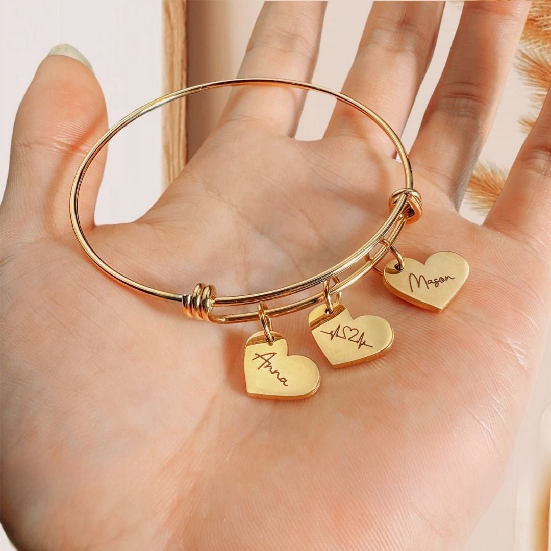 Pulsera con Corazones Personalizados - Moroveta