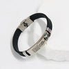 Pulsera de silicona negra con dedicatoria 