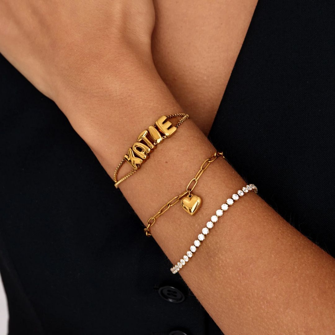 Pulsera con nombre Bubble - Moroveta