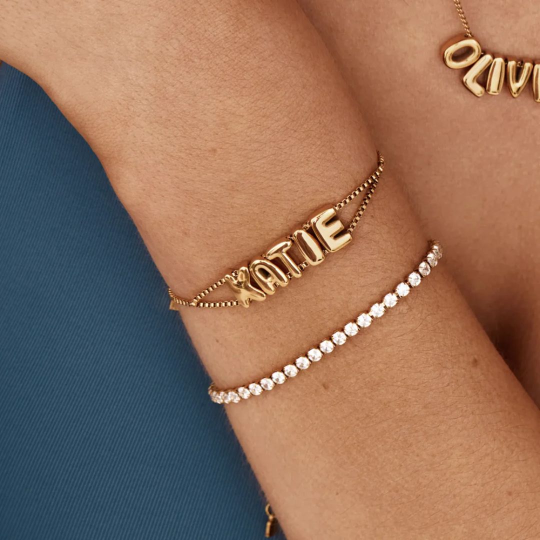 Pulsera con nombre Bubble - Moroveta
