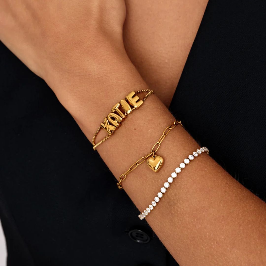 Pulsera con nombre Bubble - Moroveta