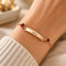 Pulsera con nombre y piedras de nacimiento