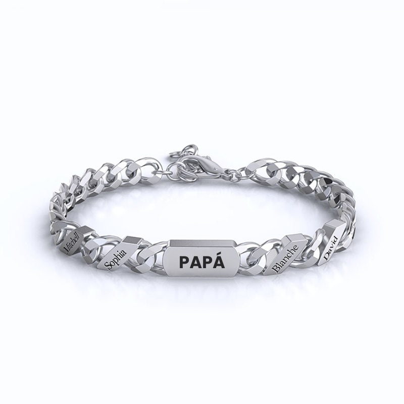 Pulsera con nombres para papá - Moroveta