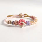 Pulsera con nudo de flor de durazno - "A mi nieta" - Moroveta