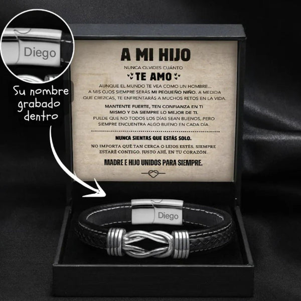 Pulsera con nudo infinito personalizable – A mi hijo - Moroveta