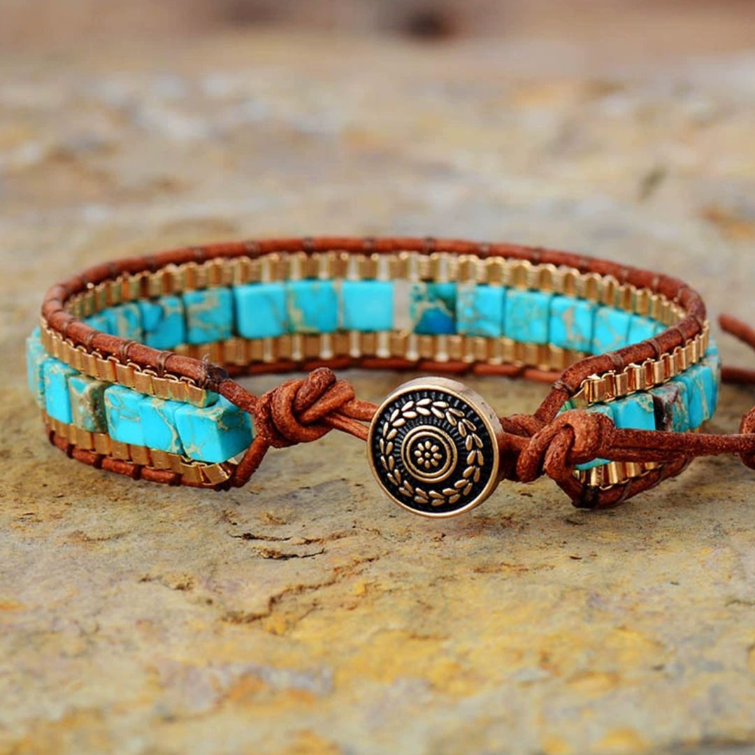 Pulsera con piedras Aquamarina - Moroveta