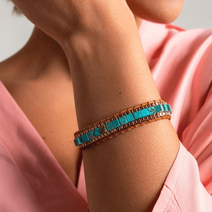 Pulsera con piedras Aquamarina - Moroveta