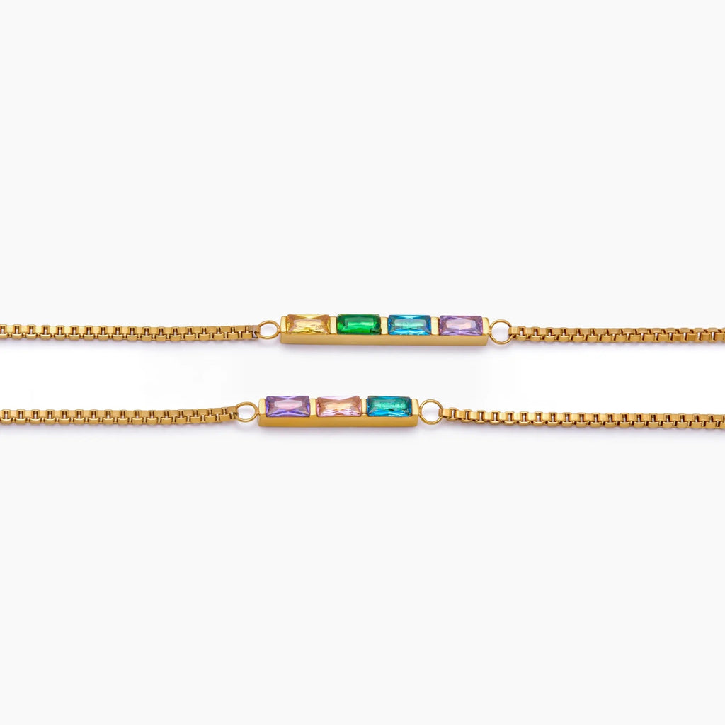 Pulsera con piedras de nacimiento personalizadas - Moroveta