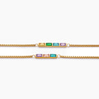 Pulsera con piedras de nacimiento personalizadas - Moroveta