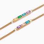 Pulsera con piedras de nacimiento personalizadas - Moroveta
