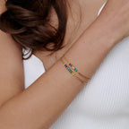 Pulsera con piedras de nacimiento personalizadas - Moroveta