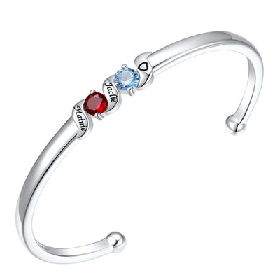 Pulsera con piedras natales y nombres grabados - Moroveta
