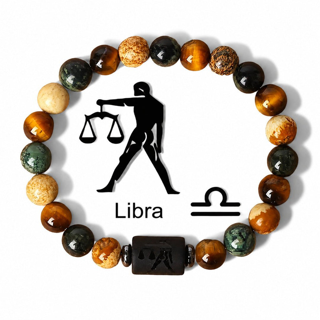 Pulsera con signo zodiacal de piedras naturales Moodiak - Moroveta