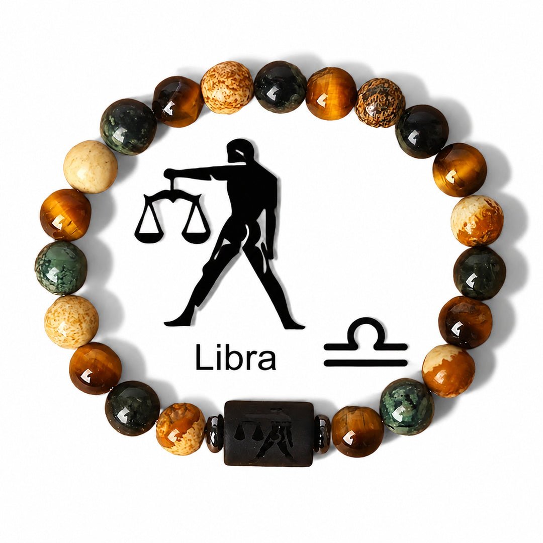 Pulsera con signo zodiacal de piedras naturales Moodiak - Moroveta