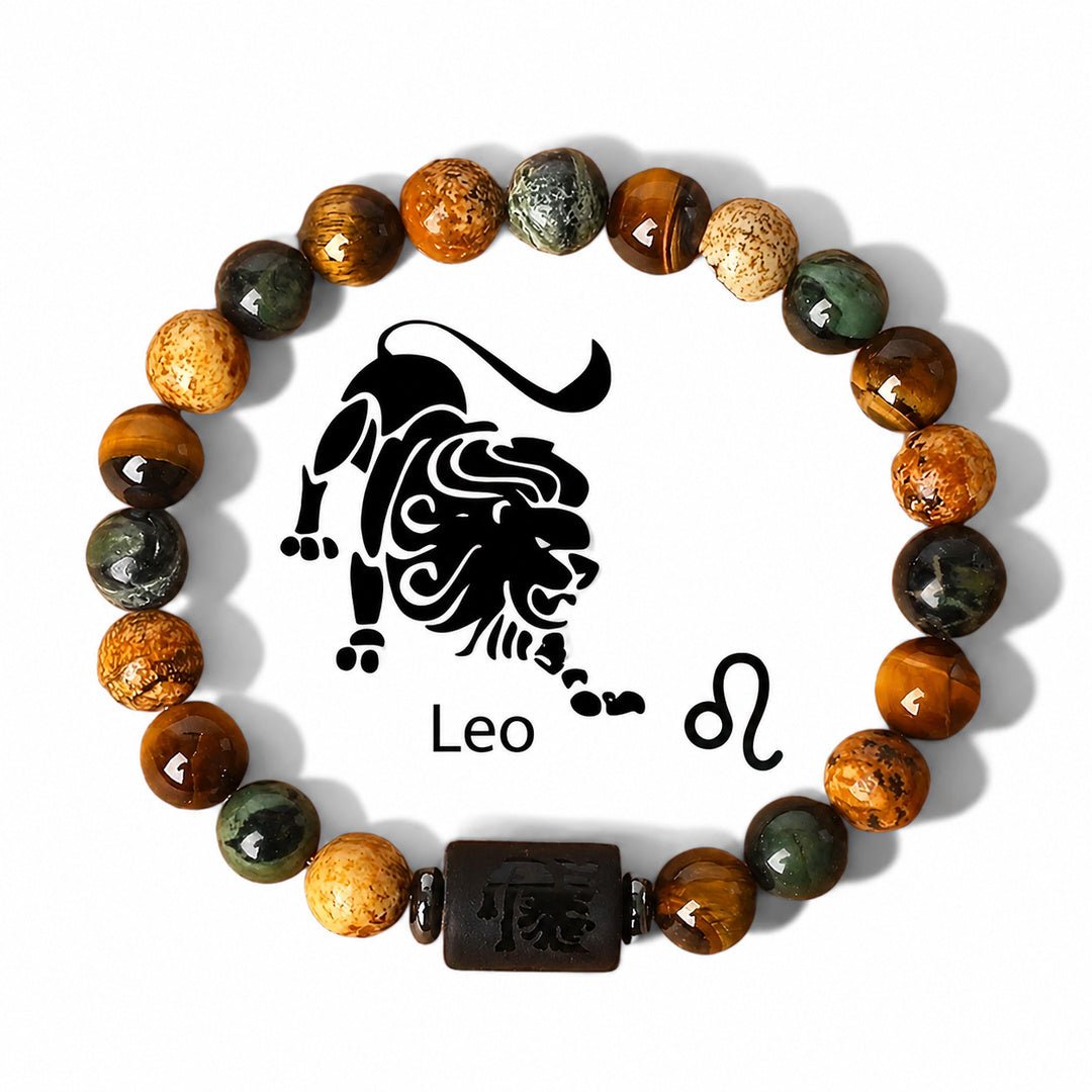 Pulsera con signo zodiacal de piedras naturales Moodiak - Moroveta
