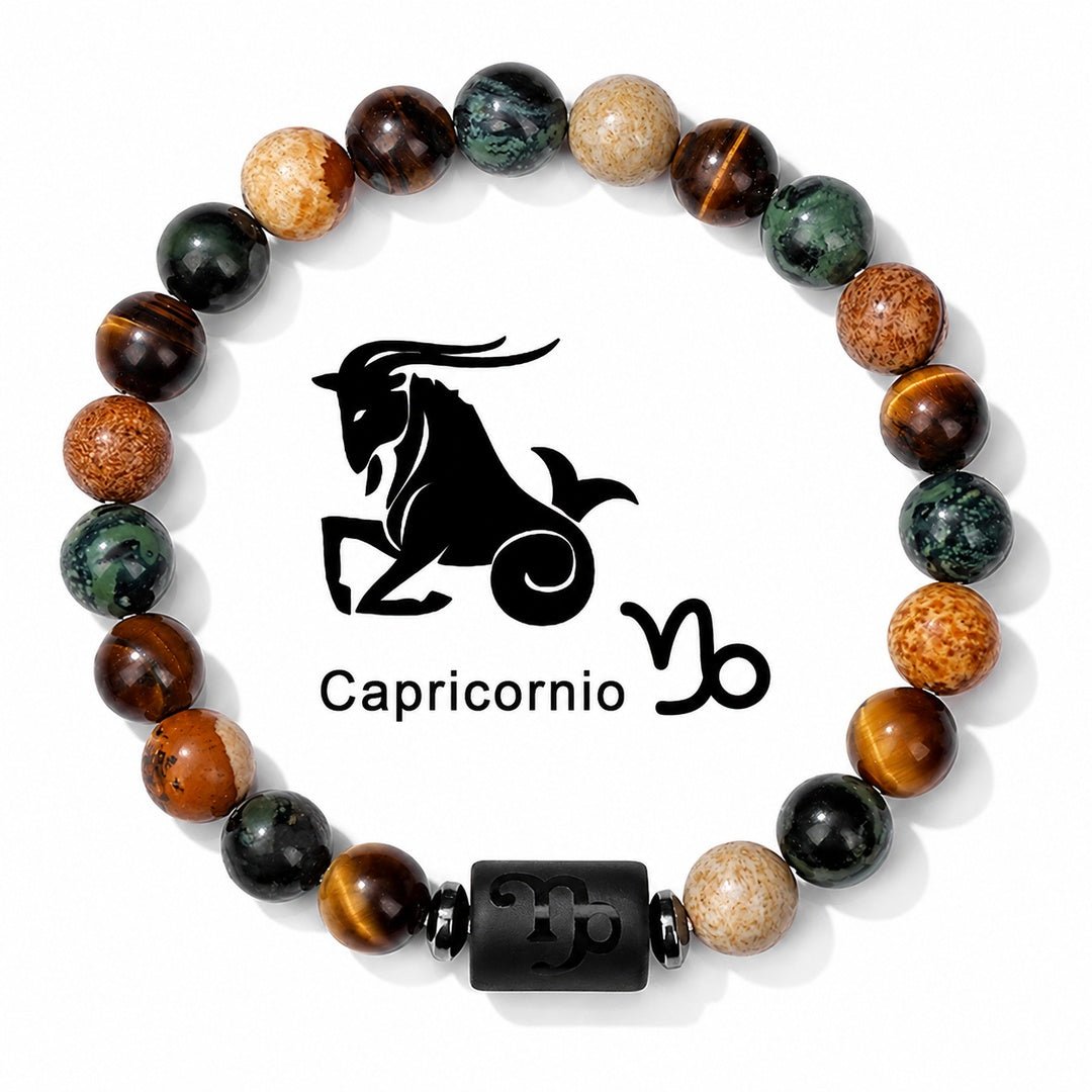 Pulsera con signo zodiacal de piedras naturales Moodiak - Moroveta
