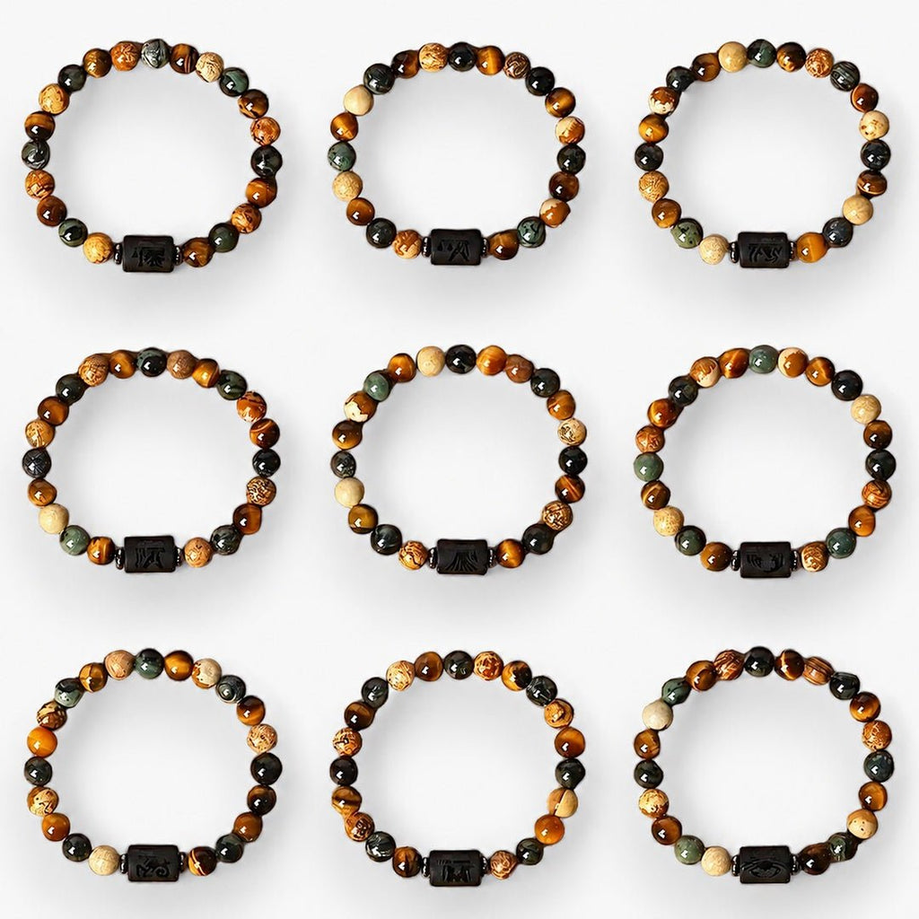 Pulsera con signo zodiacal de piedras naturales Moodiak - Moroveta