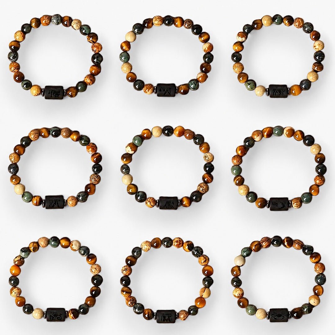 Pulsera con signo zodiacal de piedras naturales Moodiak - Moroveta