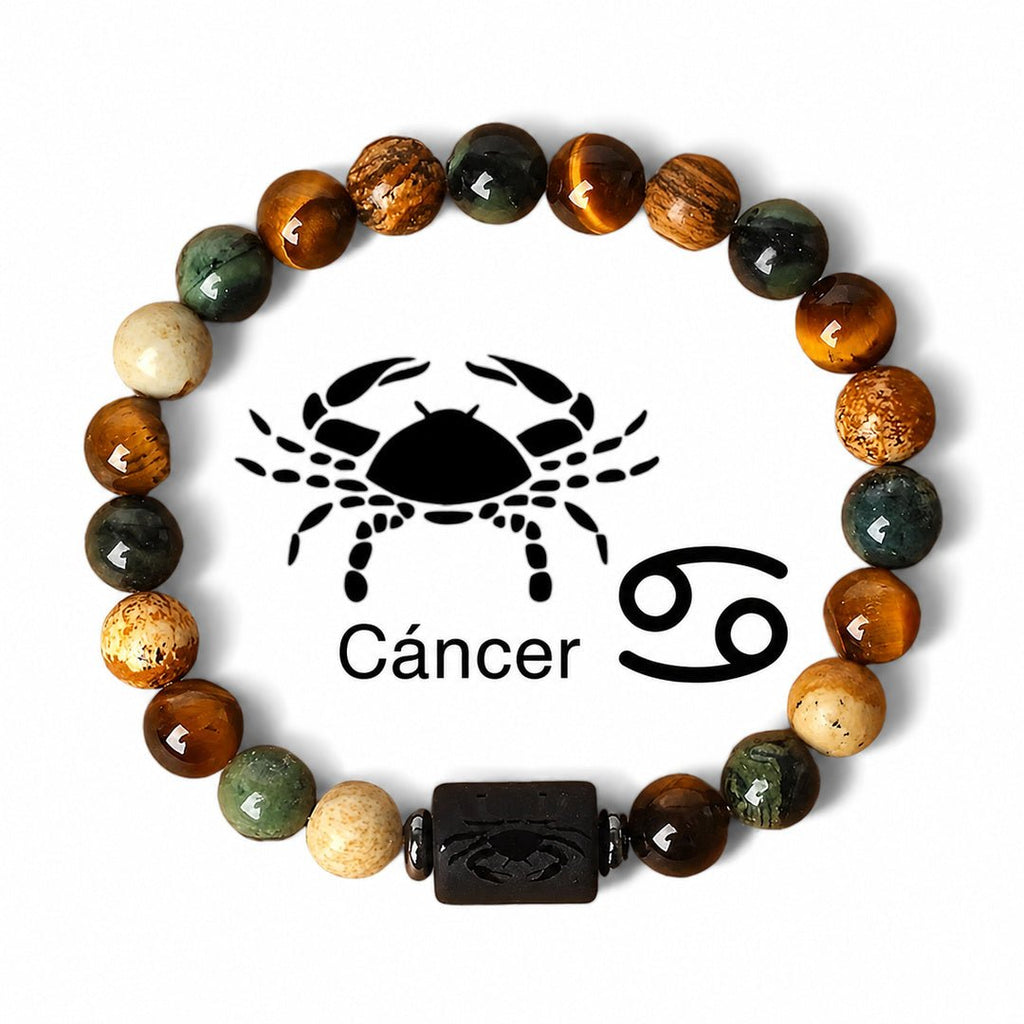 Pulsera con signo zodiacal de piedras naturales Moodiak - Moroveta