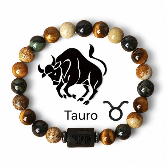 Pulsera con signo zodiacal de piedras naturales Moodiak - Moroveta