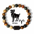 Pulsera con signo zodiacal de piedras naturales Moodiak - Moroveta