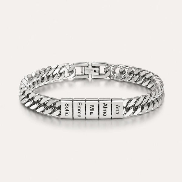 Pulsera cubana grabada para hombre - Moroveta