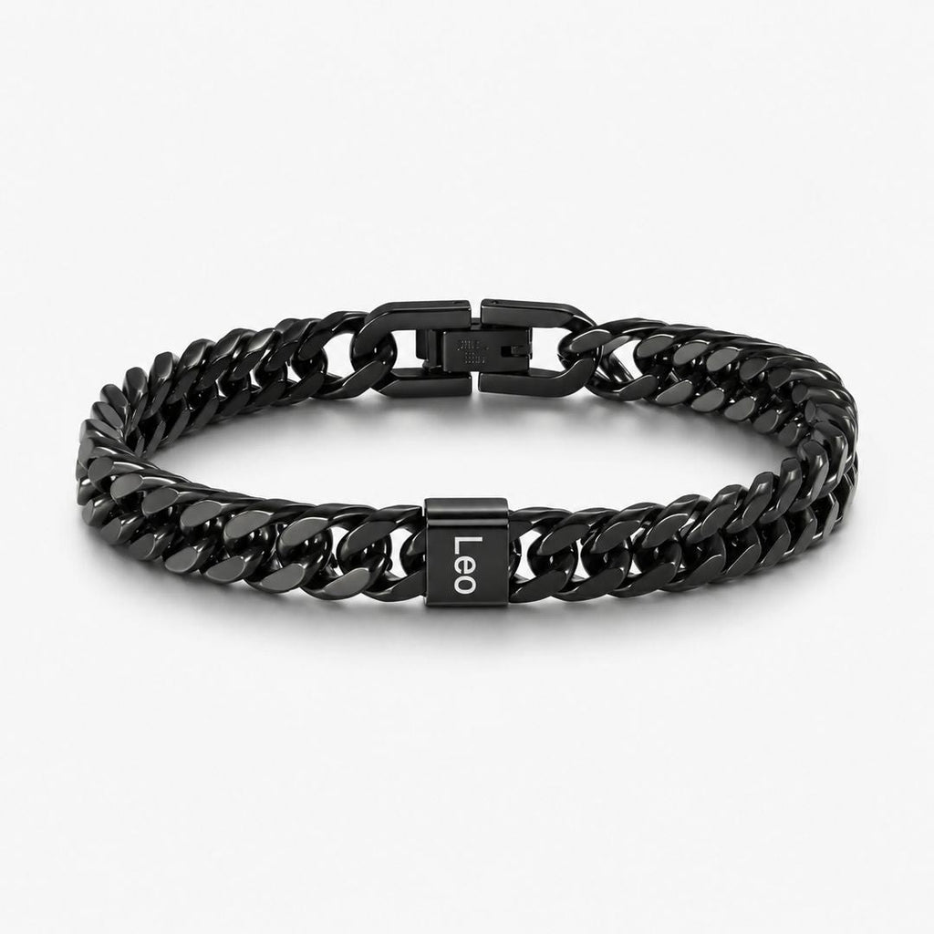 Pulsera cubana grabada para hombre - Moroveta