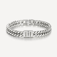 Pulsera cubana grabada para hombre - Moroveta