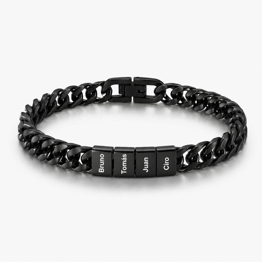 Pulsera cubana grabada para hombre - Moroveta