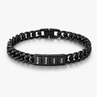 Pulsera cubana grabada para hombre - Moroveta
