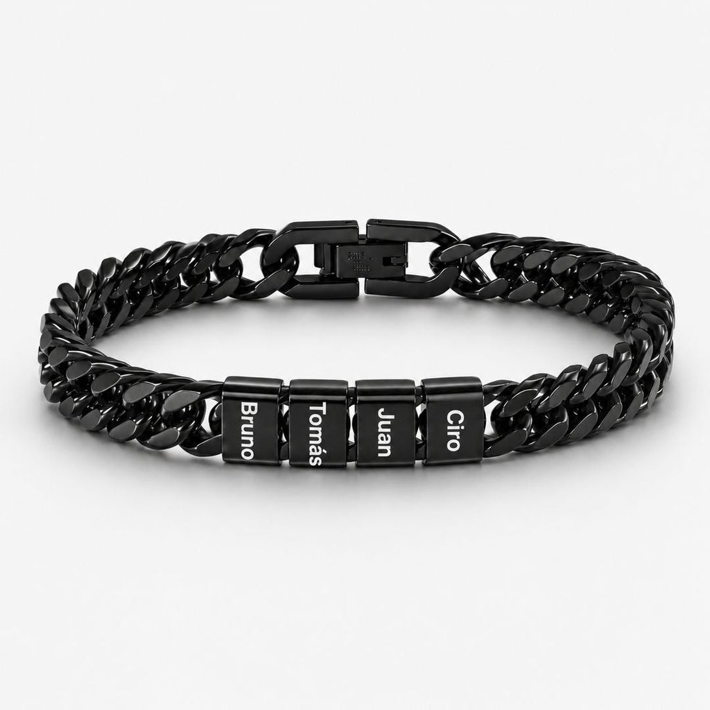 Pulsera cubana grabada para hombre - Moroveta